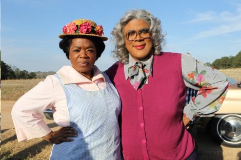 Oprah and Madea (Tyler Perry) in an "Oh,  hell to the NO!" moment